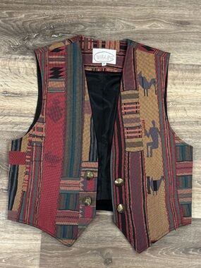 Wraps Vintage Western Aztec Vest Women’s Small